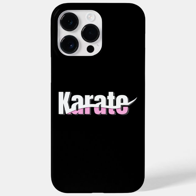 Karate Martial Arts Girly Pink Case-Mate iPhone Case (Back)