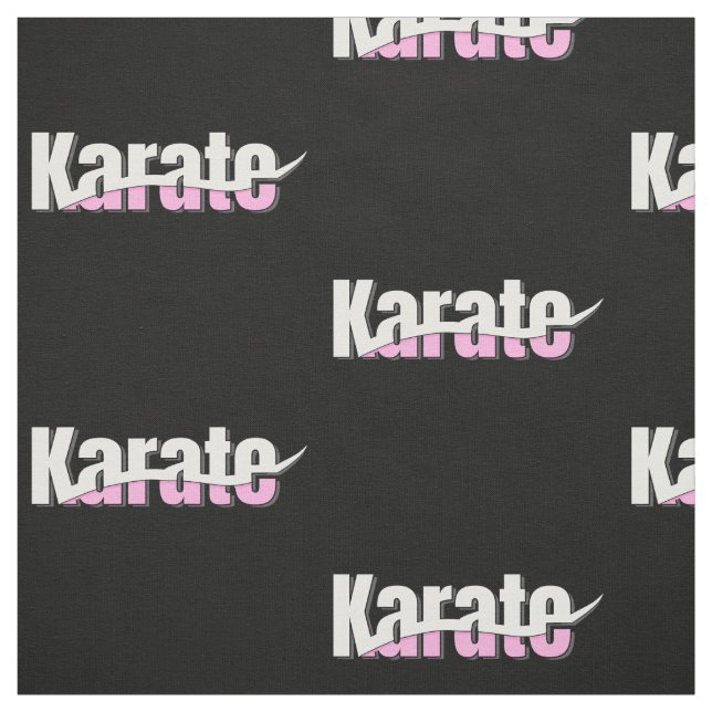 Karate Martial Arts Girly Pink Fabric (Swatch)