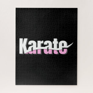 Karate Martial Arts Girly Pink Jigsaw Puzzle