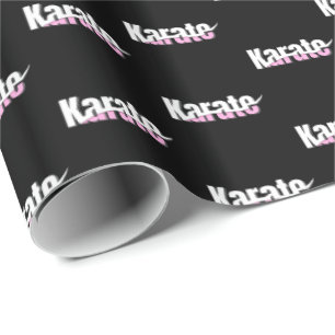 Karate Martial Arts Girly Pink Wrapping Paper