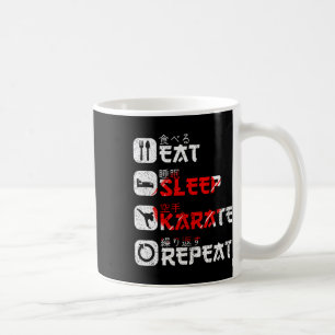 Karate Martial Arts Japanese Sun Eat Sleep Karate Coffee Mug