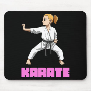 Karate Martial Arts Karate Girl Stance Karate Mouse Pad