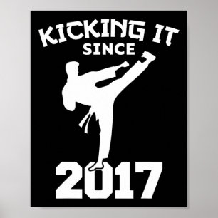 Karate Martial Arts Kicking It Since Funny Kid Bir Poster