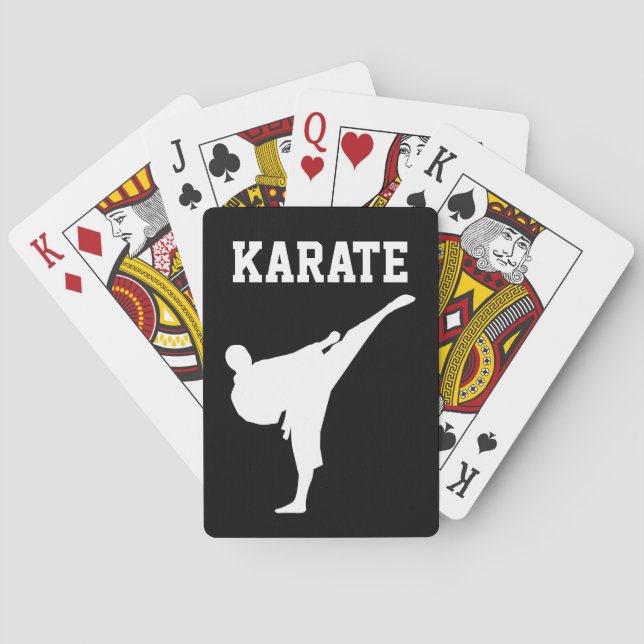 Karate martial arts kid's Birthday party favour Playing Cards (Back)
