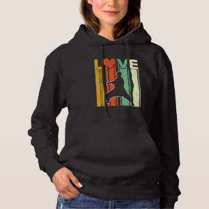 Karate Martial Arts Love Retro Vintage Distressed Hoodie
