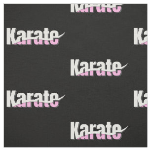 Karate Martial Arts - Modern Girly Swish Fabric