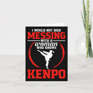 Karate Martial Arts Not Risk Kenpo School Fighter  Card