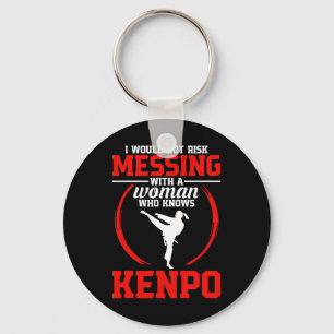 Karate Martial Arts Not Risk Kenpo School Fighter Key Ring