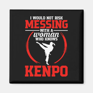 Karate Martial Arts Not Risk Kenpo School Fighter Magnet