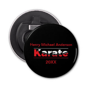 Karate Martial Arts Red Bottle Opener