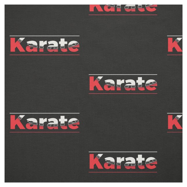 Karate Martial Arts Red Fabric (Swatch)