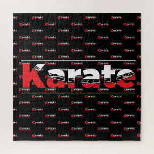 Karate Martial Arts Red Jigsaw Puzzle