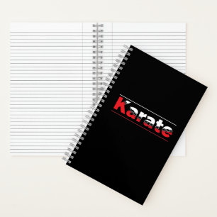 Karate Martial Arts Red Notebook