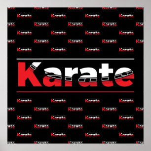 Karate Martial Arts Red Poster