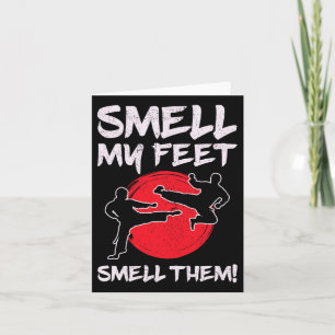Karate Martial Arts Smell My Feet Lover Funny Coac Card