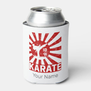 Karate Martial Arts with Japanese Vintage Design Can Cooler