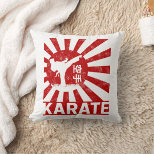 Karate Martial Arts with Japanese Vintage Design Cushion