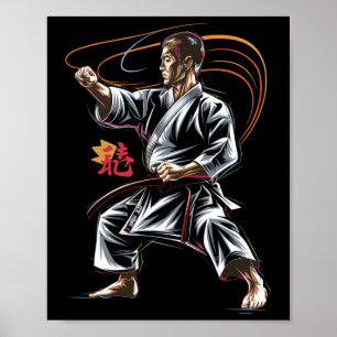 Karate Master In Action For Martial Arts Fans  Poster