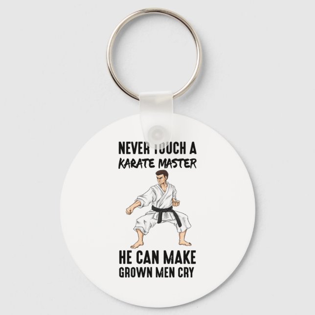 Karate Master Martial Arts Quotes Funny Gift T Shi Key Ring (Front)