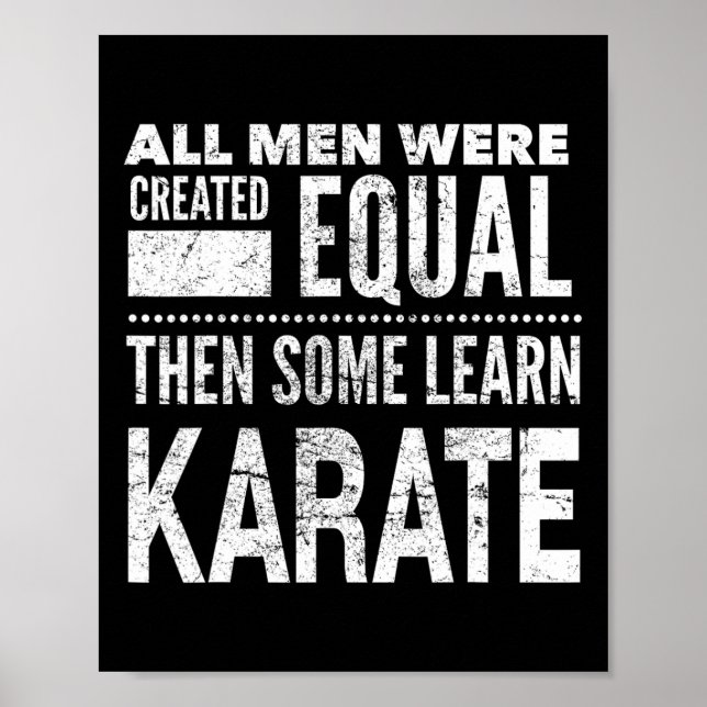 Karate Men Martial Arts Sensei Funny Statement For Poster (Front)