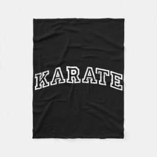 Karate Minimalist Vintage Inspired Retro Varsity S Fleece Blanket