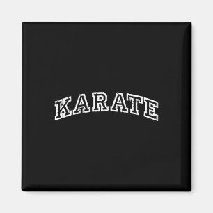 Karate Minimalist Vintage Inspired Retro Varsity S Magnet