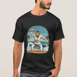 Karate Monkey Beach Kickboxing Jiu-jitsu Mma Marti T-Shirt