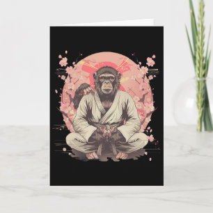 Karate Monkey Jiu-jitsu Mma Martial Arts Sakura Ki Card