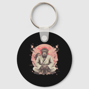 Karate Monkey Jiu-jitsu Mma Martial Arts Sakura Ki Key Ring