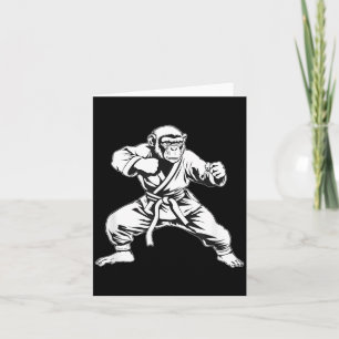 Karate Monkey Taekwondo Kickboxing Mma Judo Monkey Card