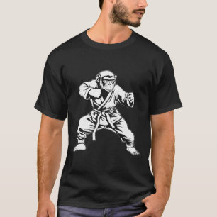 Karate Monkey Taekwondo Kickboxing Mma Judo Monkey T-Shirt