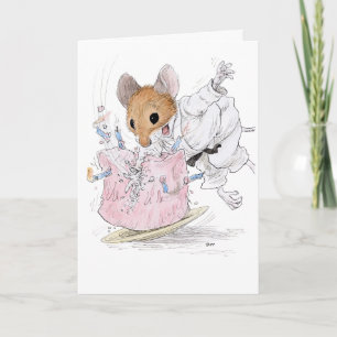 Karate Mouse Birthday Card