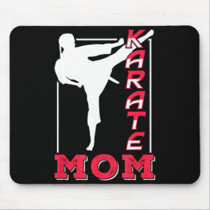 Karate Mum Coach Belt Martial Arts Fighter Mother Mouse Pad