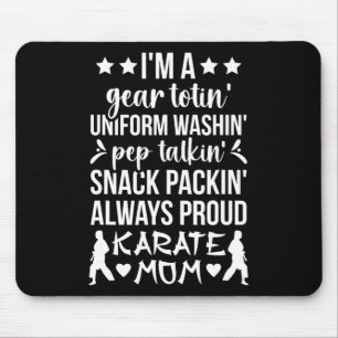 Karate Mum Definition Karate Mother Karate Mama Mouse Pad