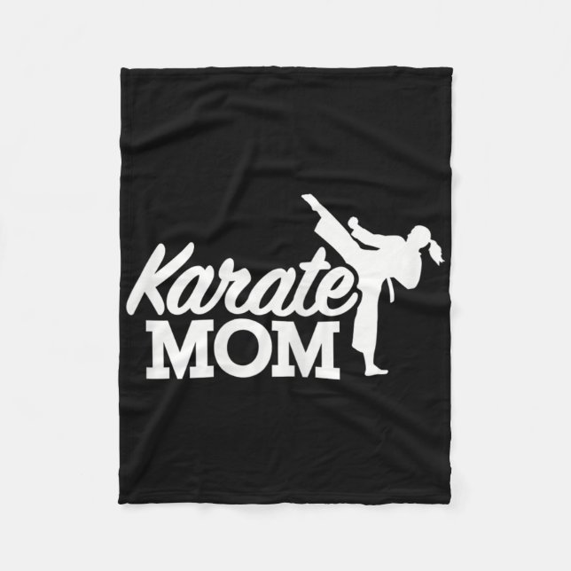 Karate Mum  Fleece Blanket (Front)