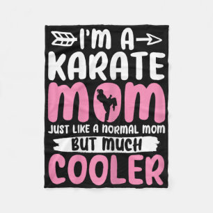 Karate Mum Funny Karate Martial Arts Black Belt Ma Fleece Blanket