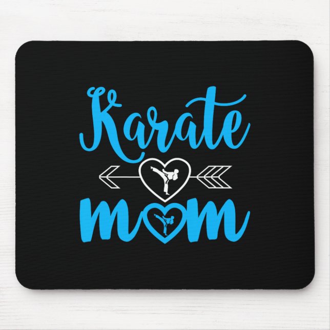 Karate Mum Funny Proud Karate Mum  Mouse Pad (Front)