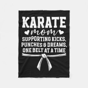Karate Mum Karate Mama Karate Mother Fleece Blanket
