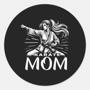 Karate Mum Martial Arts Mother Family Bonding  Classic Round Sticker
