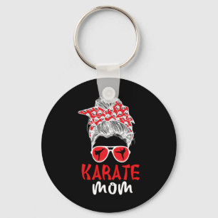 Karate Mum Messy Bun Karate Mama Karate Mother Key Ring