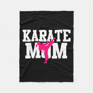 Karate Mum Mothers Day Martial Arts Kickboxing Fleece Blanket