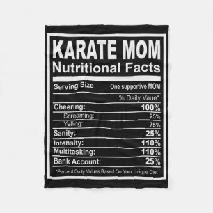 Karate Mum Nutritional Facts  Fleece Blanket