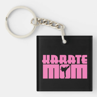 Karate Mum Pink Key Ring