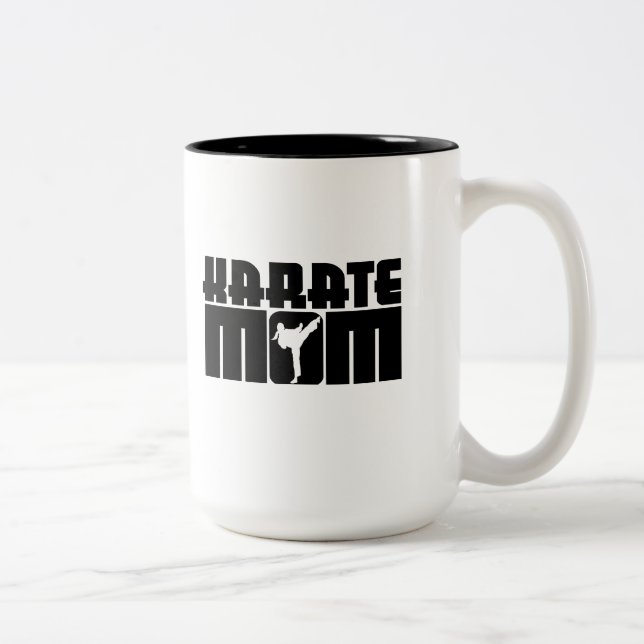 Karate Mum Two-Tone Coffee Mug (Right)