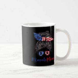 Karate Mum Usa American Flag Mothers Day Gift 4th  Coffee Mug