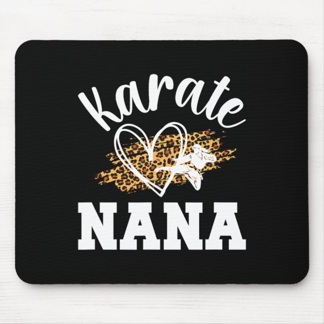 Karate Nana Leopard Karate Nana Grandma 1  Mouse Pad (Front)