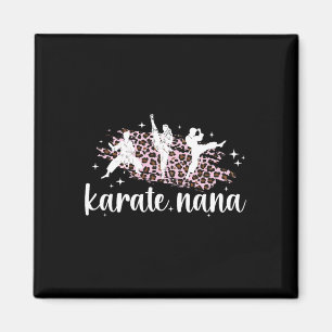 Karate Nana Leopard Karate Nana Grandma Magnet