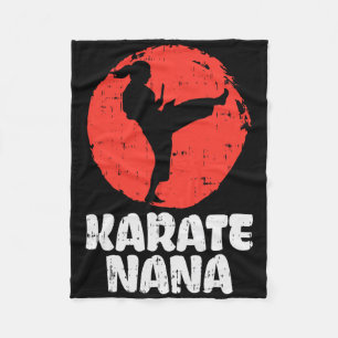 Karate Nana Ponytail Kick Japanese Martial Arts Gr Fleece Blanket