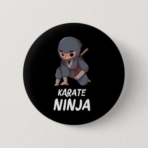 Karate Ninja Boy Funny Martial Arts Sports 6 Cm Round Badge