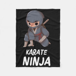 Karate Ninja Boy Funny Martial Arts Sports Fleece Blanket